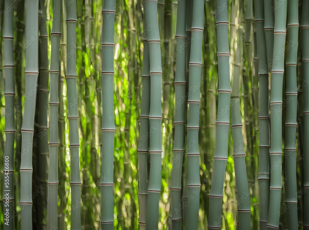 Obraz premium Illustration of bamboo forest, generative ai