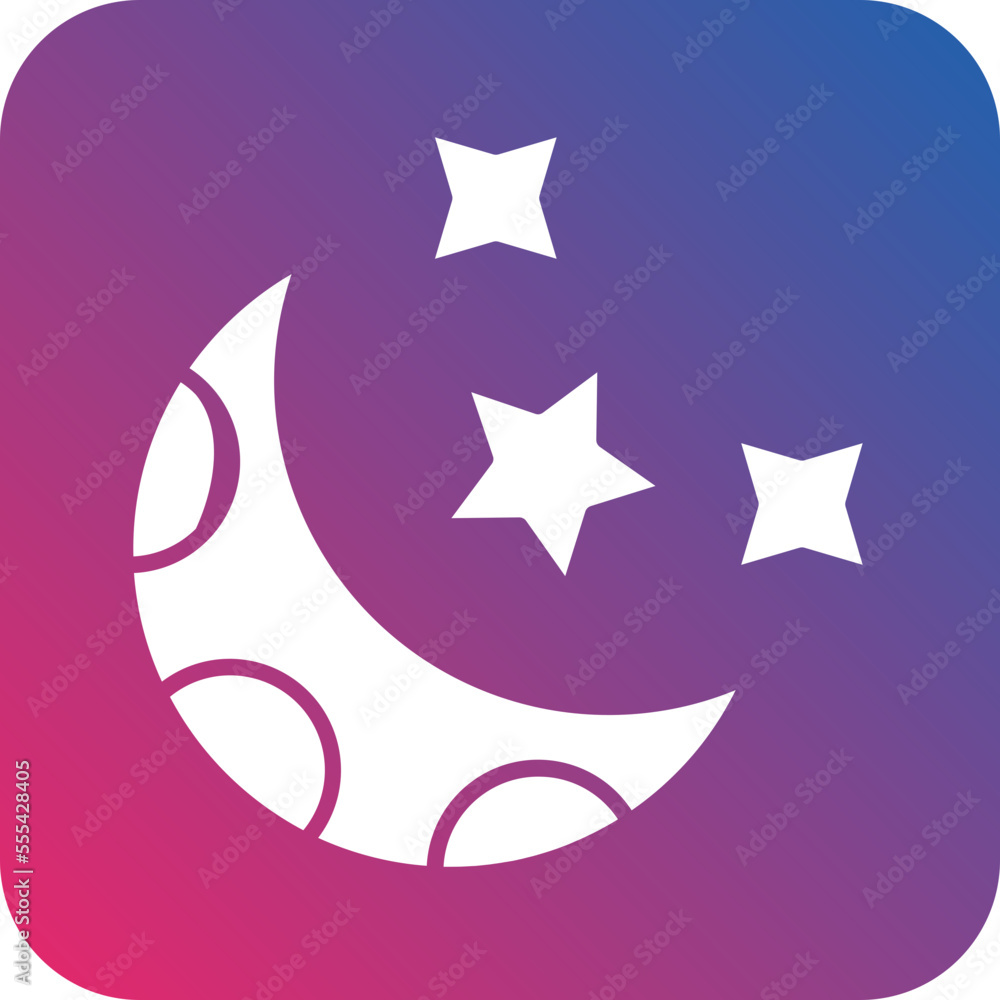 Crescent Moon Icon Style