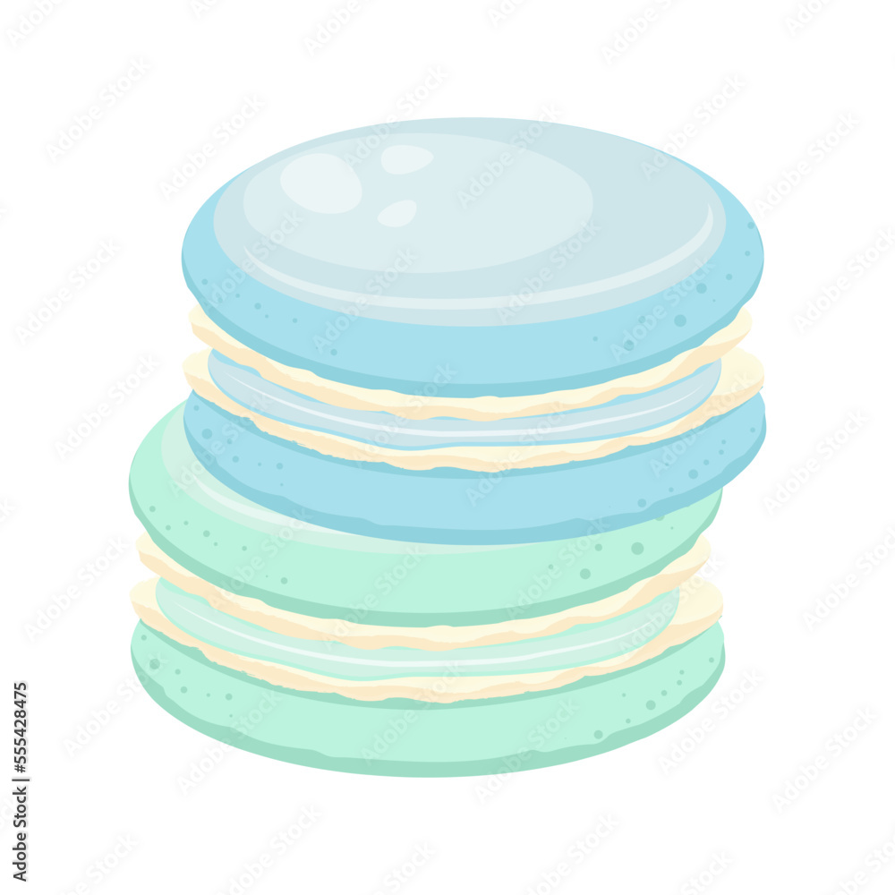 Cute macarons cookies. Vector illustration. Cute macarons cookies. Vector illustration.