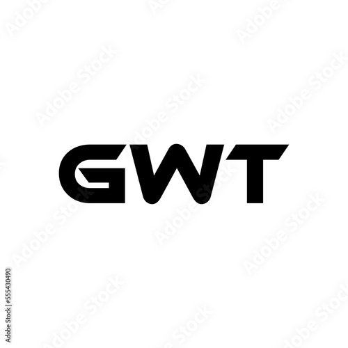 GWT letter logo design with white background in illustrator, vector logo modern alphabet font overlap style. calligraphy designs for logo, Poster, Invitation, etc. © Aftab