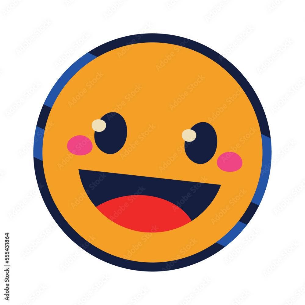 Fototapeta premium smiley emoticon 90s pop art