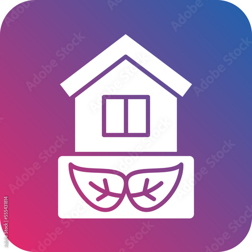 Eco House Icon Style