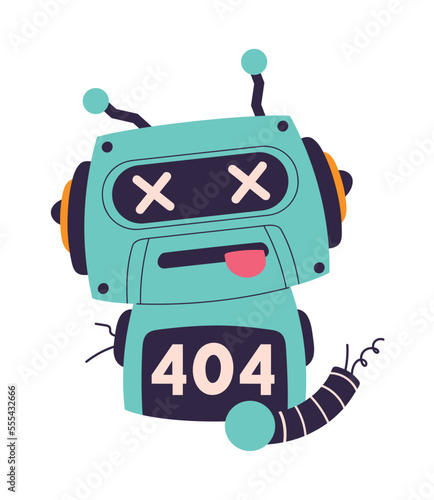 robot with 404 error