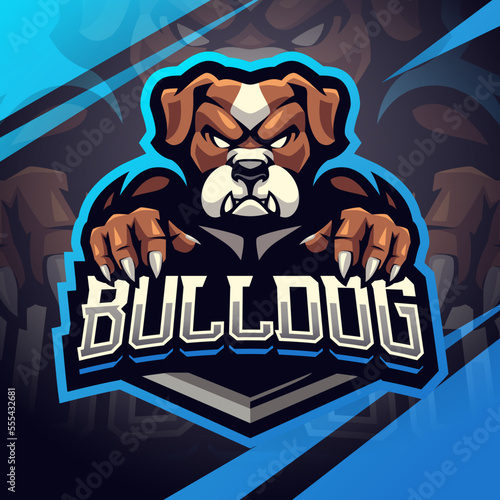 Bulldog esport mascot logo design
