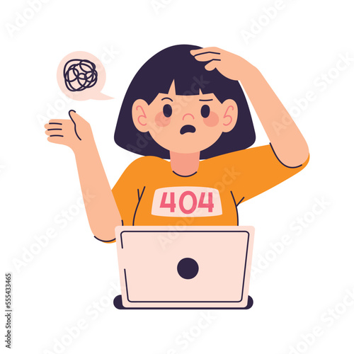girl and 404 error