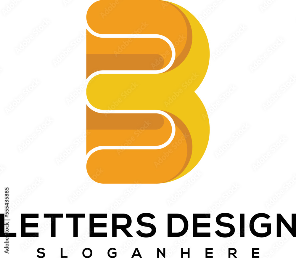 Letter B design logo design vector template