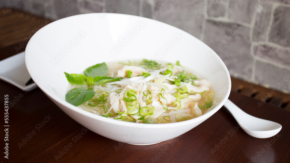 Vegetarian Asian soup. Traditional North Asian recipe with spices such as curry and herbs such as coriander. Vegetarian Asian soup. Traditional North Asian recipe with spices such as curry and herbs such as coriander.