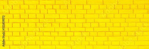 Yellow brick wall for background or texture