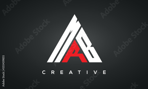 Triangle letters MRB monogram logo