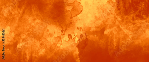 Orange watercolor paint background design with colorful red pink borders and bright center. Abstract orange watercolor background. Beautiful orange and 
 red pink in hand painted watercolor background