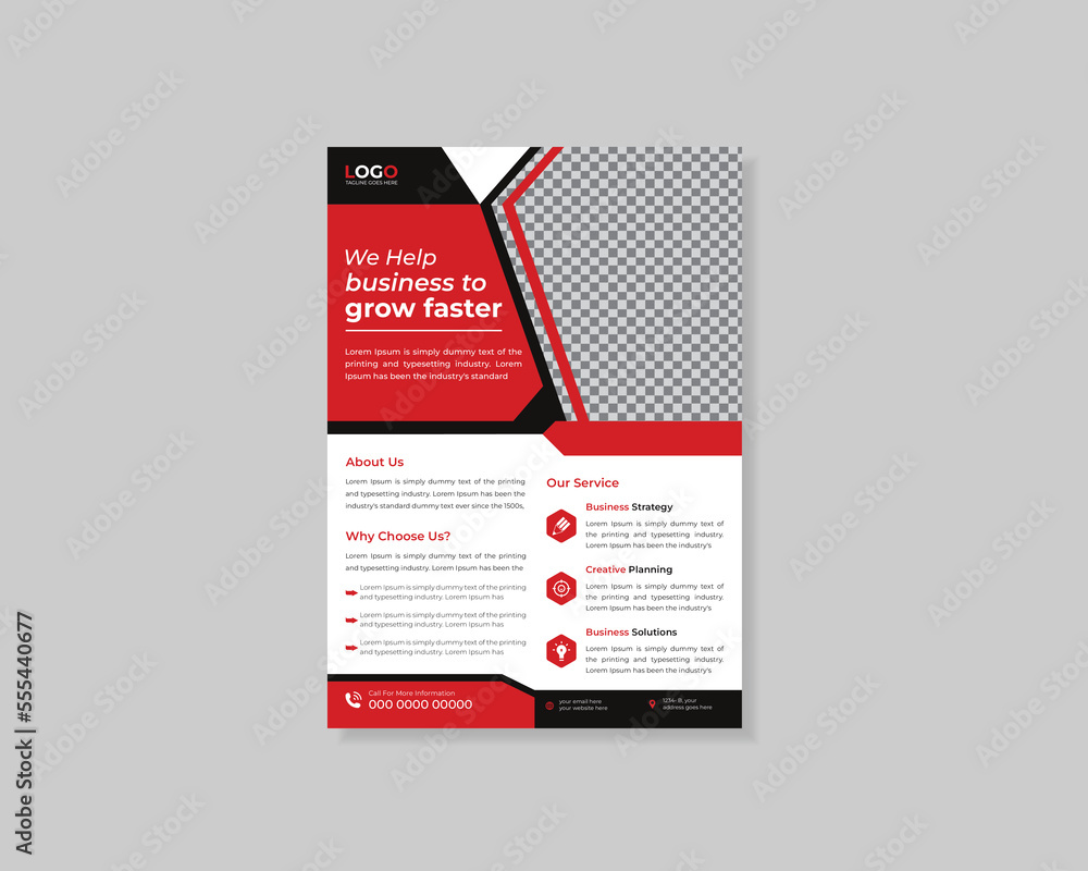 A4 vector modern business flyer design template
A4 vector modern business flyer design template