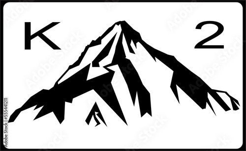 the icon or sticker for the world's largest mountain shadow