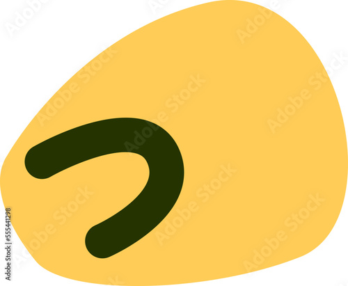 Corn kernel flat icon Seed for vegetable cultivation