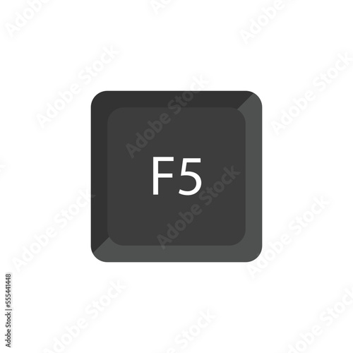 Vector illustration of f5 keyboard button photo