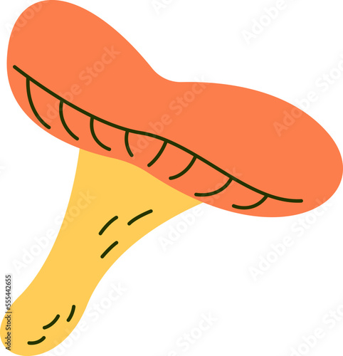 Mushroom flat icon Organic vegetable Agriculture