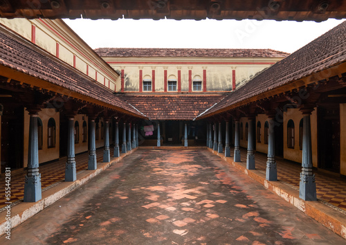 Chettiar mansion courtyard, Tamil Nadu, Pallathur, India photo