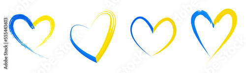 Heart in the colors of the flag of ukraine