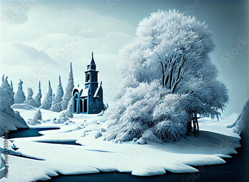 frozen wonderland with fair...