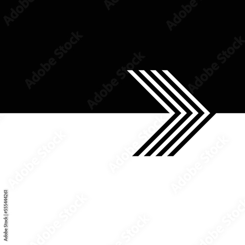 One Line Design . Vector Arrow Background.Abstract Geometrical illustration. Continuous line .