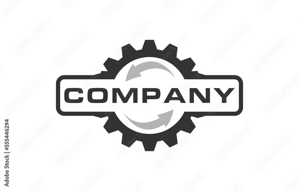 Gear logo emblem silhouette template design fit for industrial, mechanical, machine, engineering, factory logo, and ect. Gear logo emblem silhouette template design fit for industrial, mechanical, machine, engineering, factory logo, and ect.