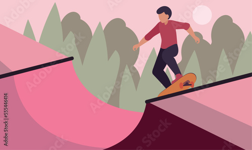 guy making skateboarding