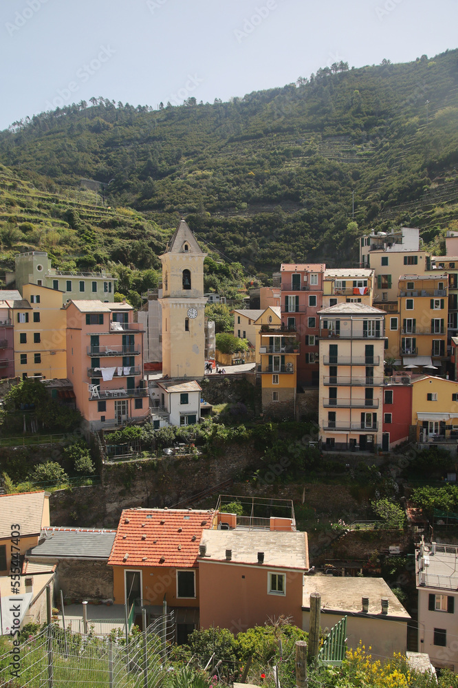 The panorama of Manarola village, Cinque Terre, Italy	