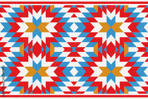 Seamless image, Navajo, geometric pattern. Native American Southwestern Prints The concept was derived from the Navajo rungs, ethnic pattern wallpaper, fabrics, covers, textiles, rugs, and blankets.