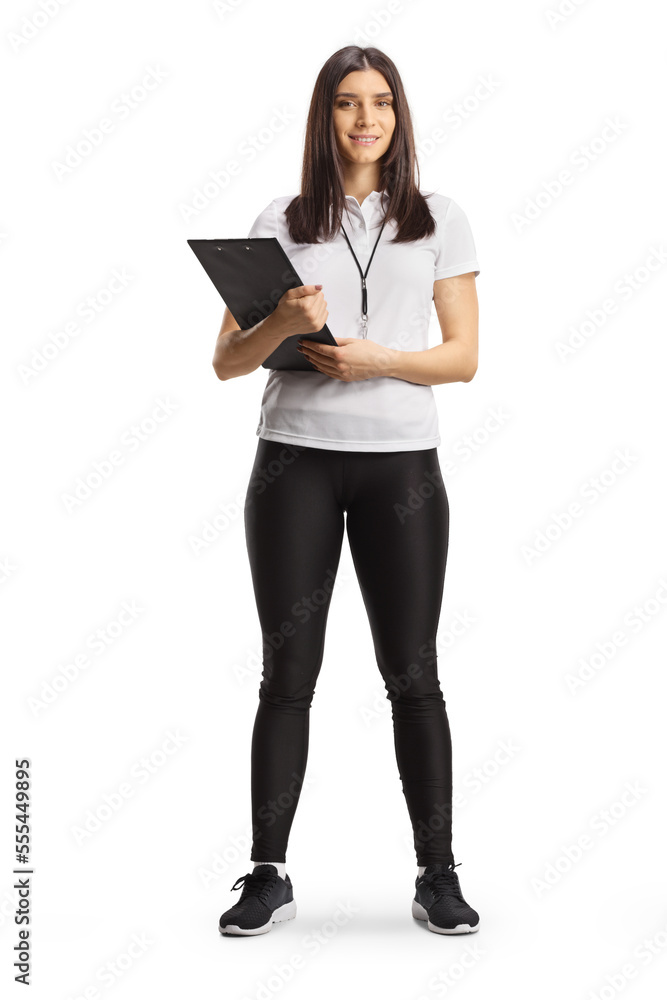 Full length portrait of a female sports coach Full length portrait of a female sports coach