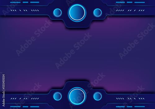 web design template. Vector illustrations of Digital tech architecture abstract blue print High tech screen for video game. Sci-fi concept design. Futuristic concept. HUD, UI, GUI.