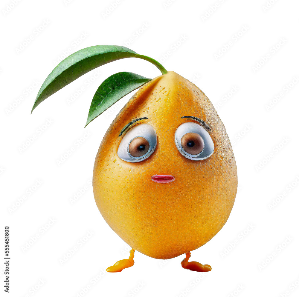Cute adorable tiny mango fruit isolated on a transparant background Cute adorable tiny mango fruit isolated on a transparant background