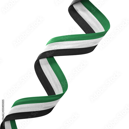 United Arab Emirates Flag Twist Ribbon Transparent PNG