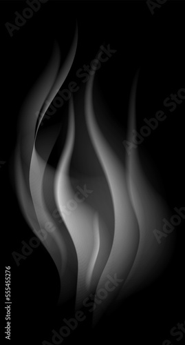 Hot smoke mockup. Realistic air white stream