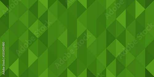 Abstract geometric background. Triangular pixelation. Mosaic, green gradient.