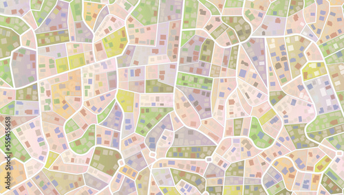View from above the map buildings. Gps map navigation to own house. Detailed view of city. Abstract transportation background. Vector  illustration.