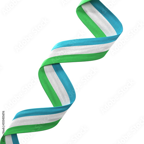 Uzbekistan Flag Twist Ribbon Transparent PNG