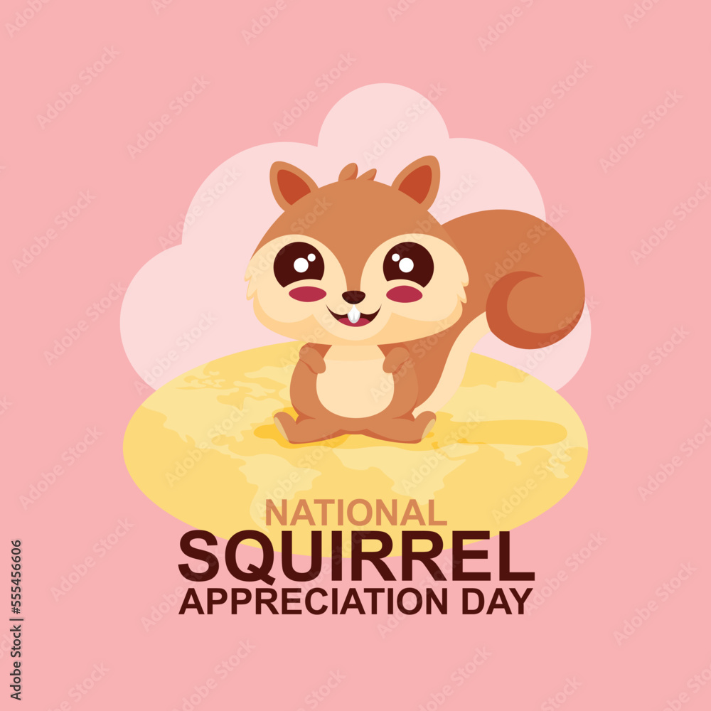 National Squirrel Appreciation Day background.