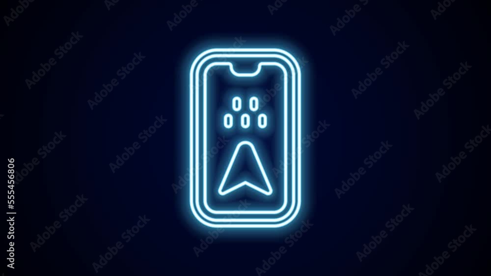 Glowing neon line Infographic of city map navigation icon isolated on black background. Mobile App Interface concept design. Geolacation concept. 4K Video motion graphic animation Glowing neon line Infographic of city map navigation icon isolated on black background. Mobile App Interface concept design. Geolacation concept. 4K Video motion graphic animation