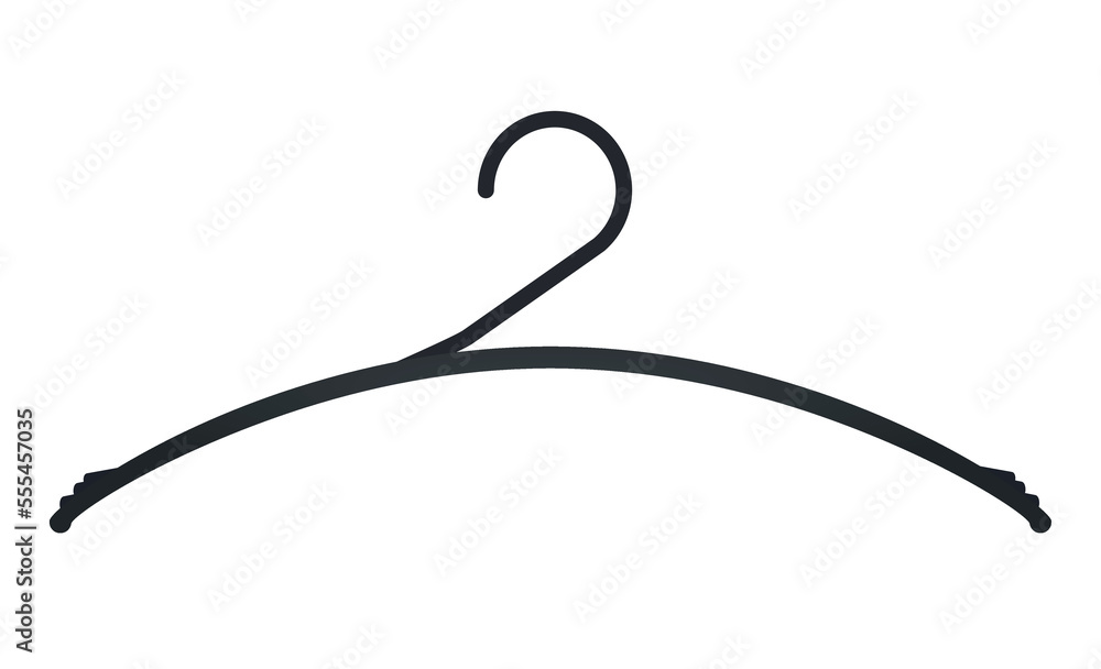 Black metal hanger.  vector illustration