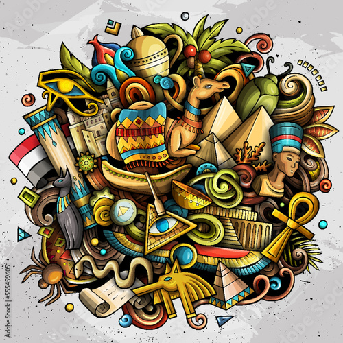 Egypt cartoon doodle funny illustration