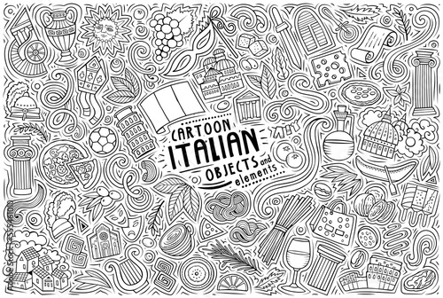 Set of Italy traditional symbols and objects