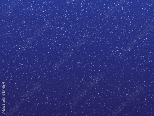 starlight snowy abstract background with falling snow and dark blue background and glittering distant stars, for winter and festive illustrations