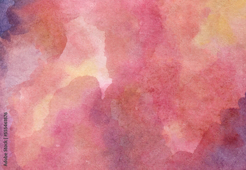Soft Pink hand-drawn watercolor background Hight quality
