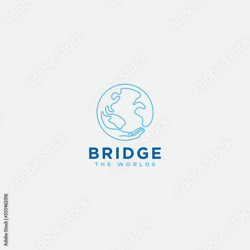 bridge and hand the world logo