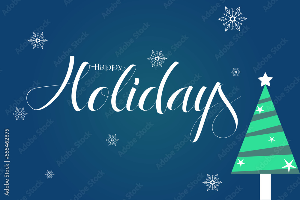 Happy Holidays greeting card editable file
