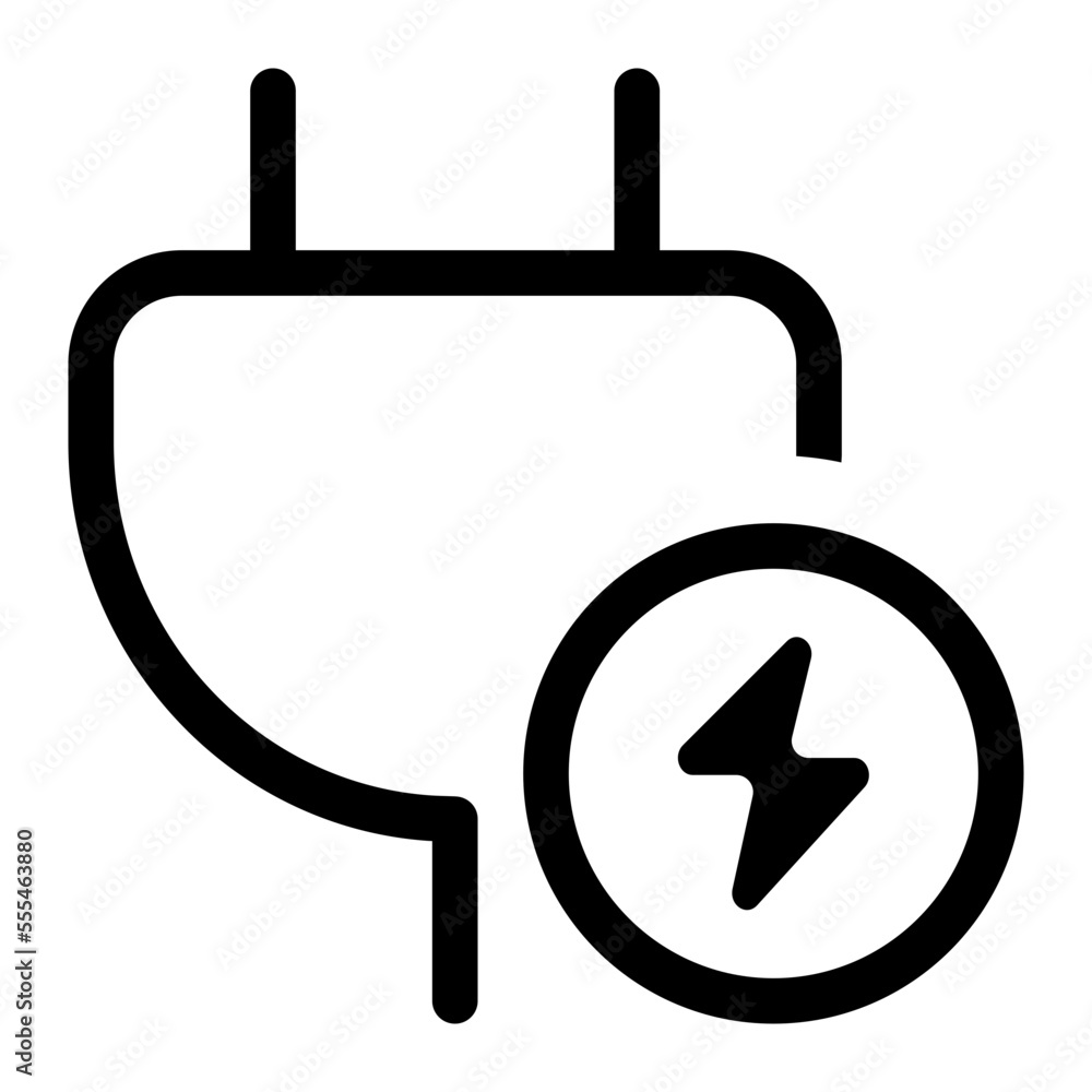 Obraz premium electric plug bolt icon