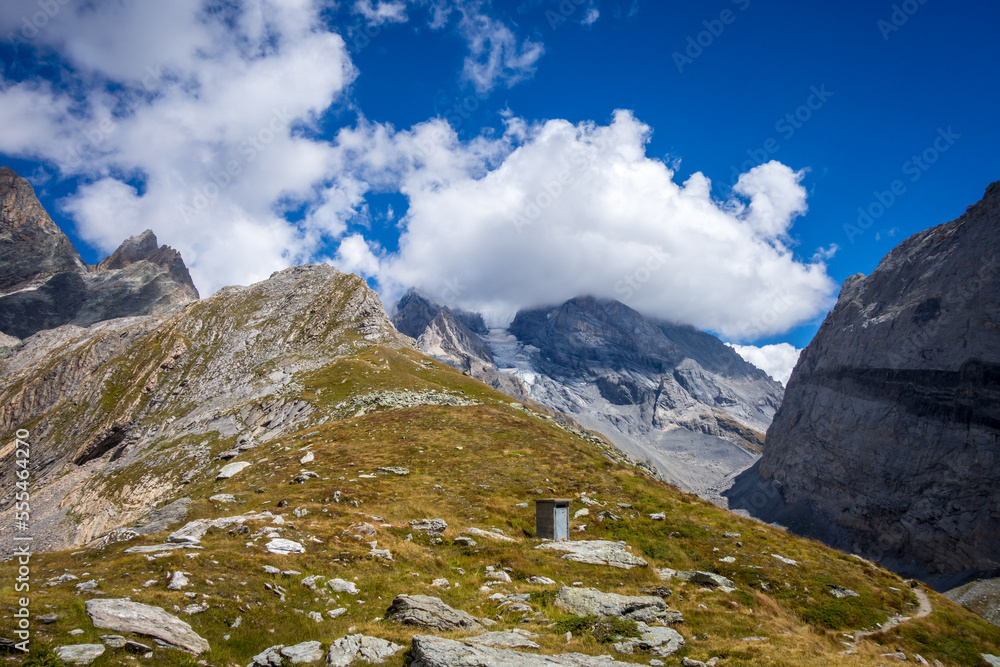 Grande Casse Alpine glacier landscape in French alps