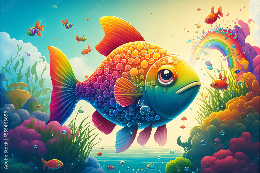 fish in aquarium multicolored fish in aquarium multicolored
