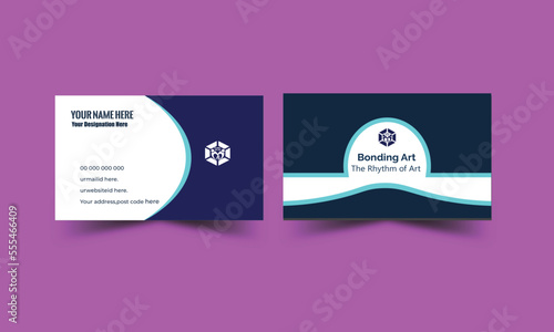 Business card design. Double sided business card template modern and clean style.