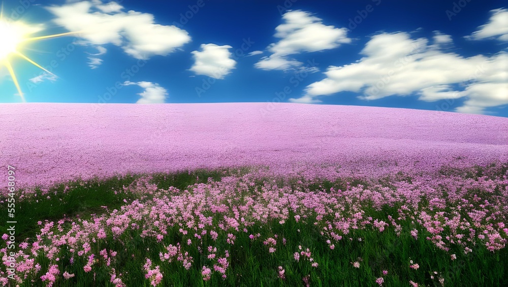 春の風景　青空　春の花