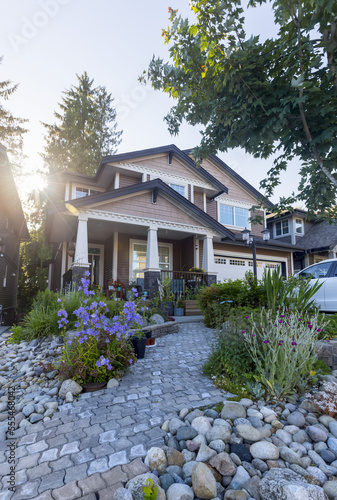 Exterior of a modern design single family detached house photo